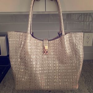 Brahmin Medium Mallory warm gray La Scala